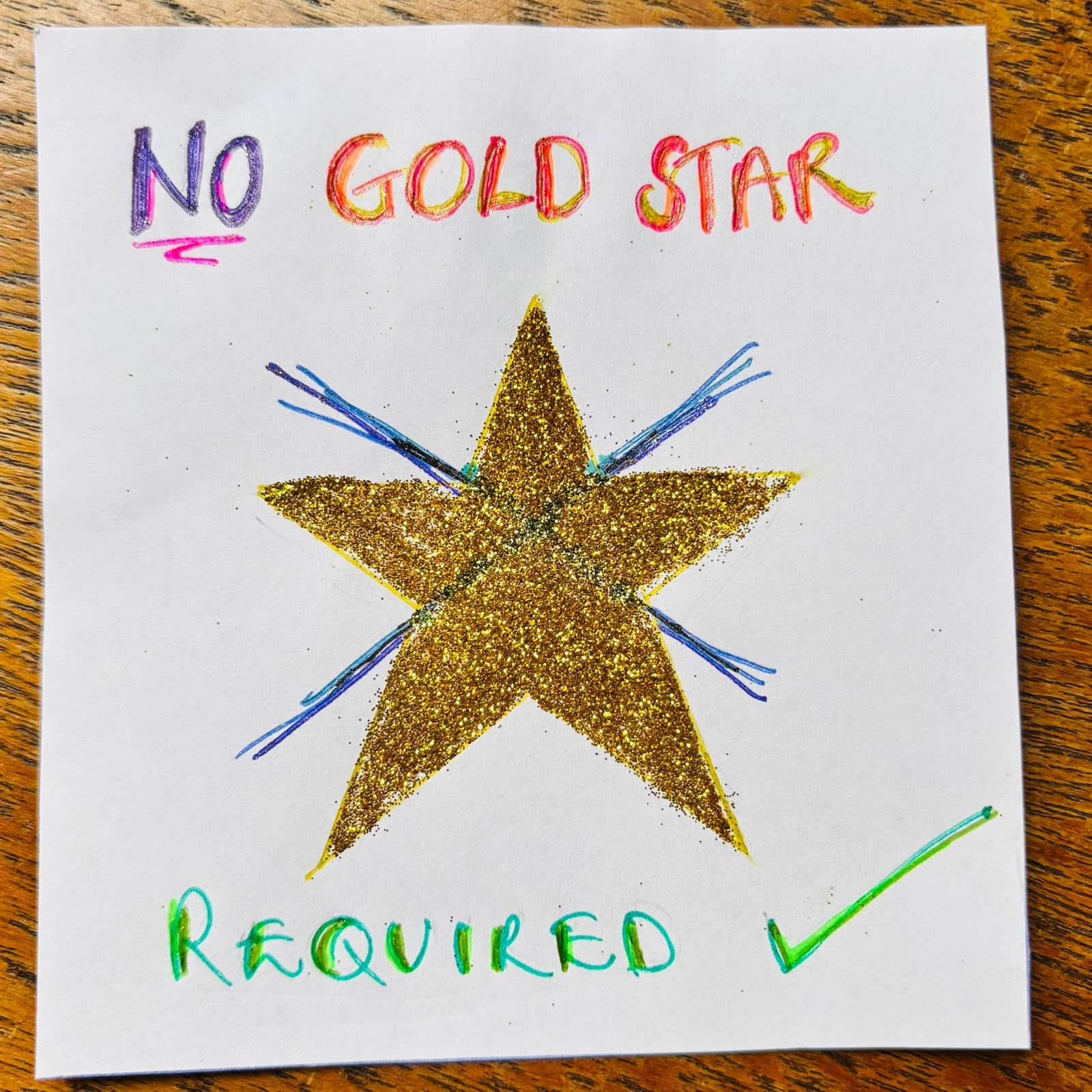 No Gold Star Required