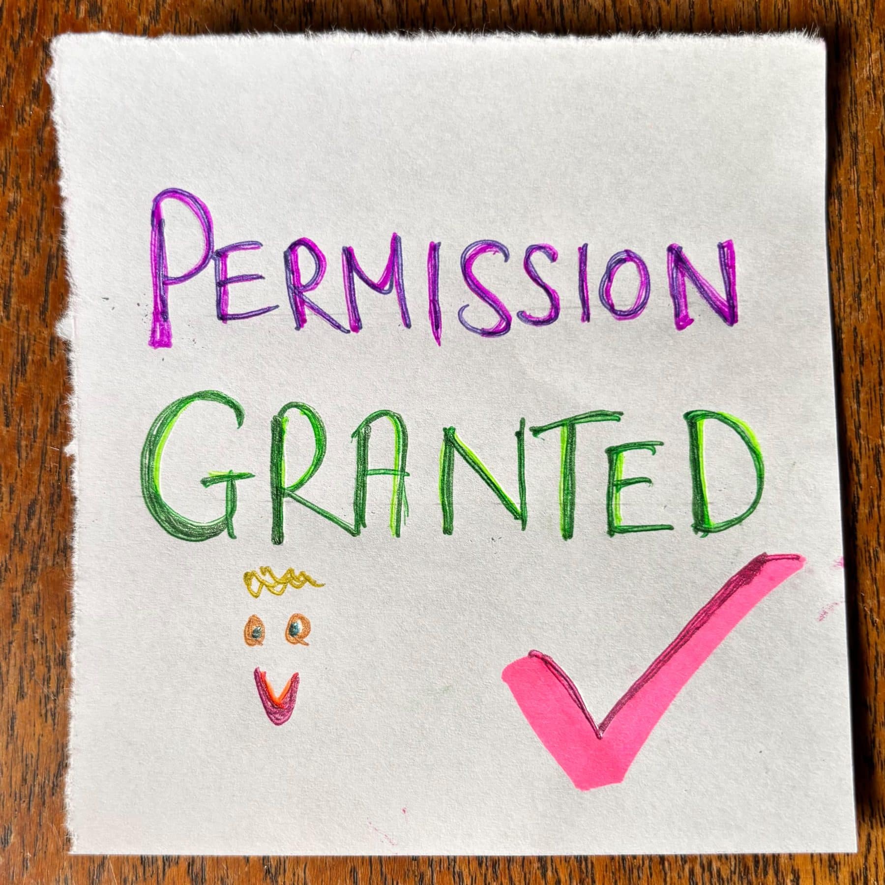 Giving Yourself Permission