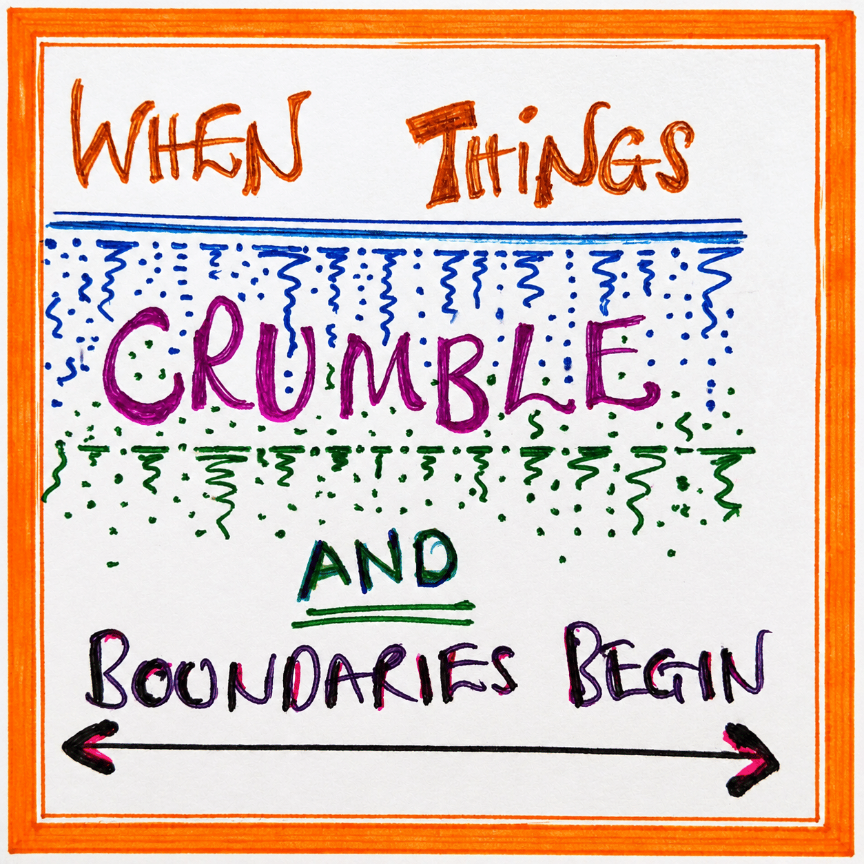 When Things Crumble and Boundaries Begin